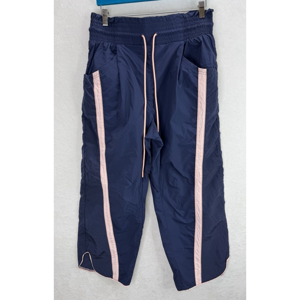 Free People Champ Is Here Navy Pink Pants Size Large